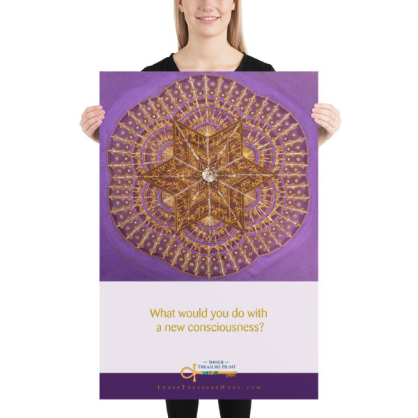 purple star mandala poster